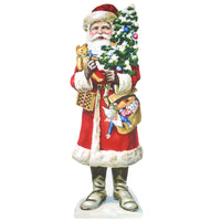 National Tree Company Stand Up Santa Display, Composite Wood Construction, Christmas Collection, 35 Inches - National Tree Company