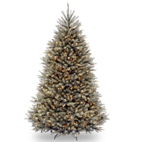 7.5 ft. Pre-Lit Dunhill Fir Snowy Blue Tree with Clear Lights - National Tree Company