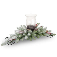 30 in. Dunhill Fir Centerpiece and Candle Holder - National Tree Company