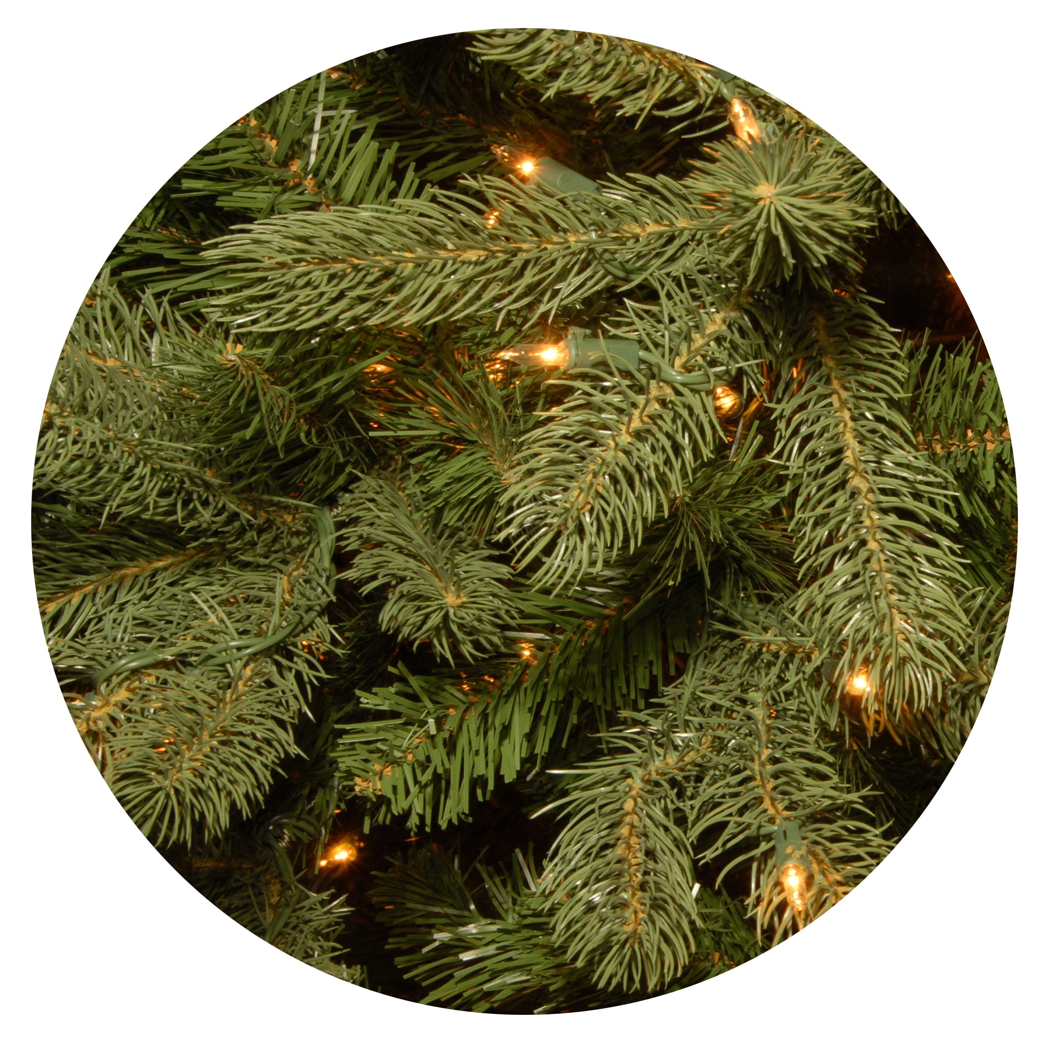 Pre-Lit 'Feel Real' Artificial Full Downswept Christmas Tree, Green, Douglas Fir, White Lights, Includes Stand, 4.5 feet