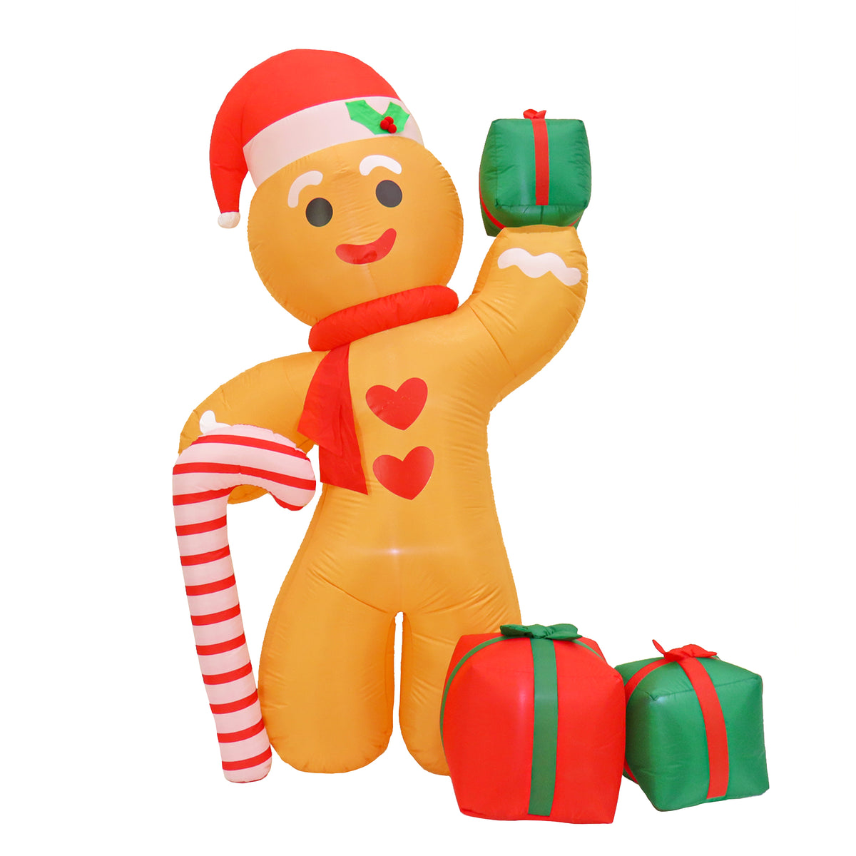 Ginger Inflatable 8 ft. Inflatable Blow Up Gingerman, Plug-In · National Tree Company