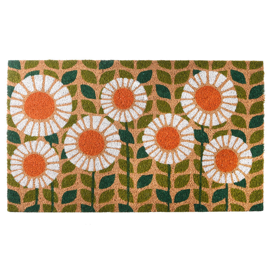 30 in. Sunflower Theme Welcome Entrance Mat - National Tree Company