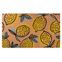 Welcome Entrance Mat, Brown, Lemon Theme, Spring Collection, 30 Inches - National Tree Company