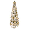 5 ft. Pre-Lit Snowy Downswept Forest Slim Tree with Clear Lights, Plug-In - National Tree Company