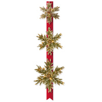 70 in. Pre-Lit Glittery Bristle Pine Snowflake with White Lights - National Tree Company