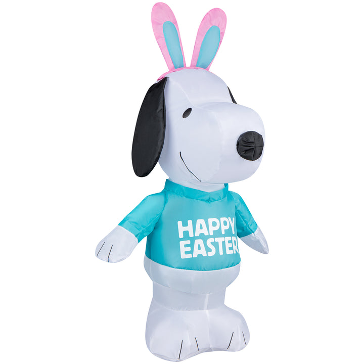 Inflatable Snoopy Decoration, Self Inflating, 4 AA Batteries Required, Easter Collection, 19 Inches