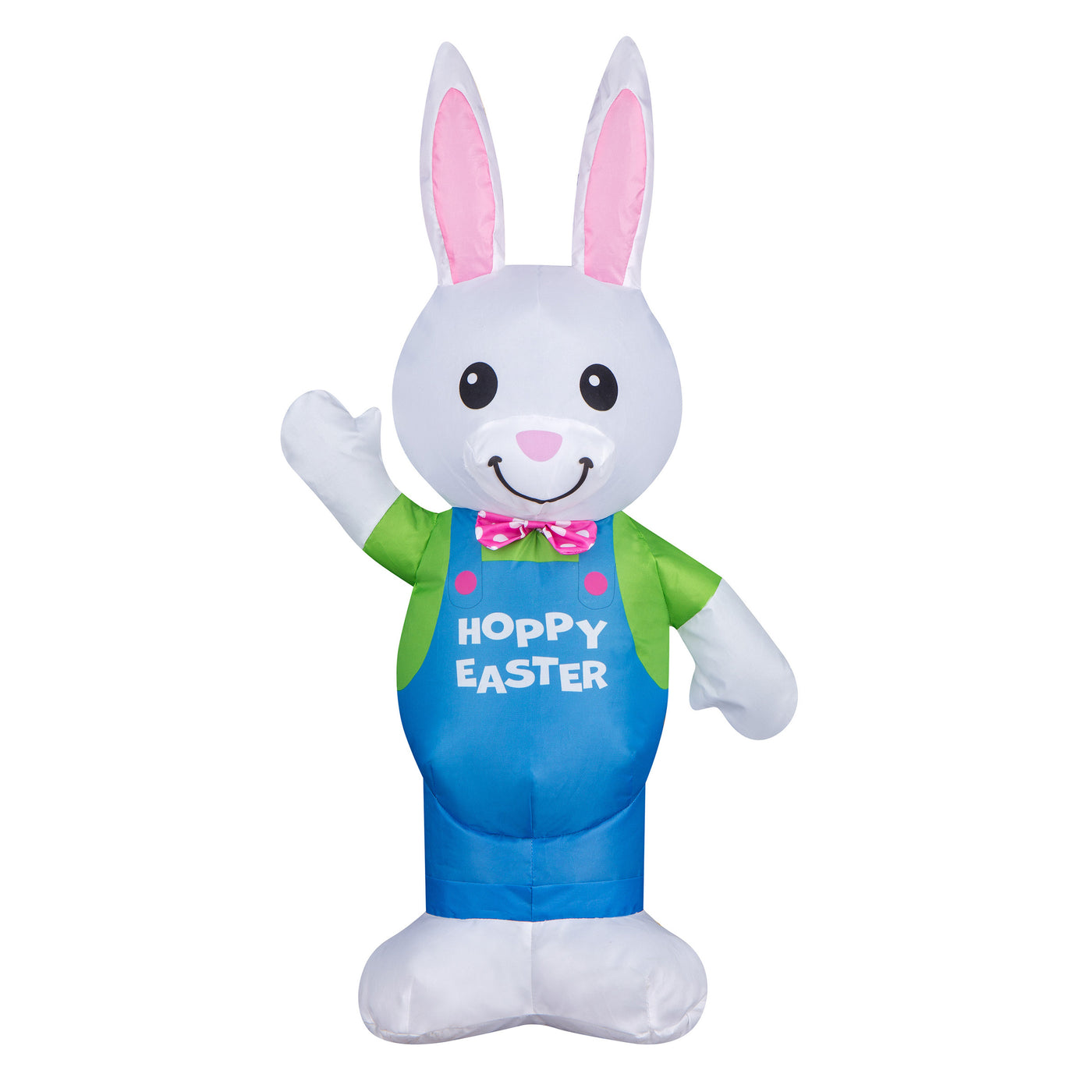 Inflatable Waving Bunny Decoration, Self Inflating, 4 AA Batteries Required, Easter Collection, 25 Inches - National Tree Company