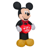 Pre-Lit Inflatable Valentine's Mickey Mouse, LED Lights, Plug In, Valentine's Day Collection, 42 Inches - National Tree Company