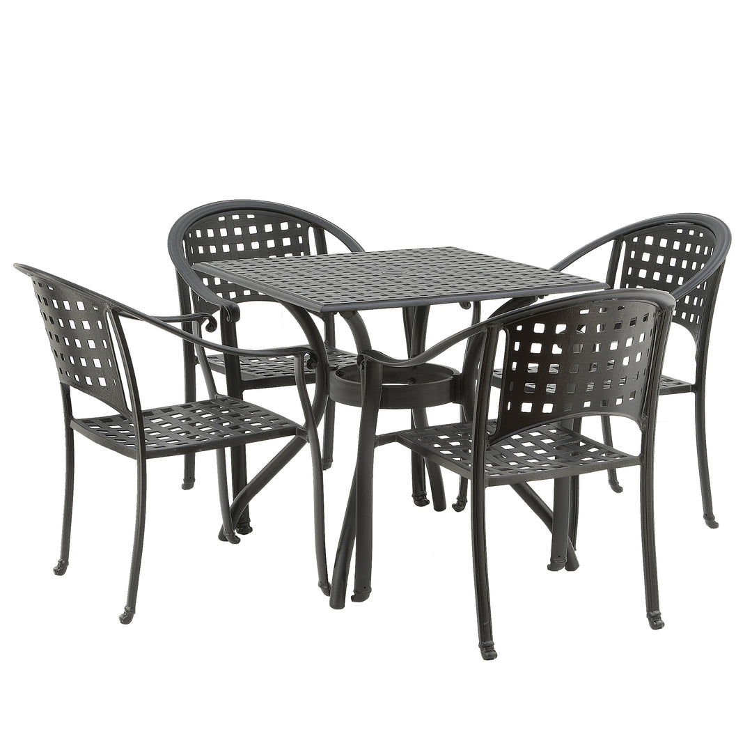 Bourton Collection 5-Piece Cast Aluminum All-Weather Dining Set