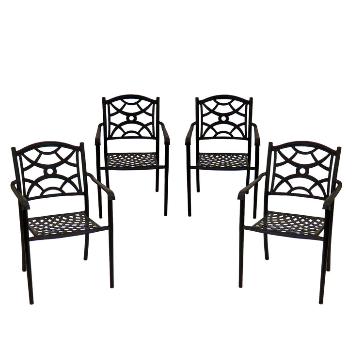 Darby Collection 4-Piece Cast Aluminum All-Weather Chair Set