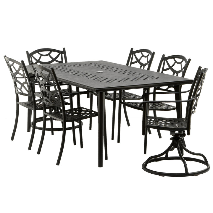 Darby Collection 7-Piece Cast Aluminum All-Weather Dining Set