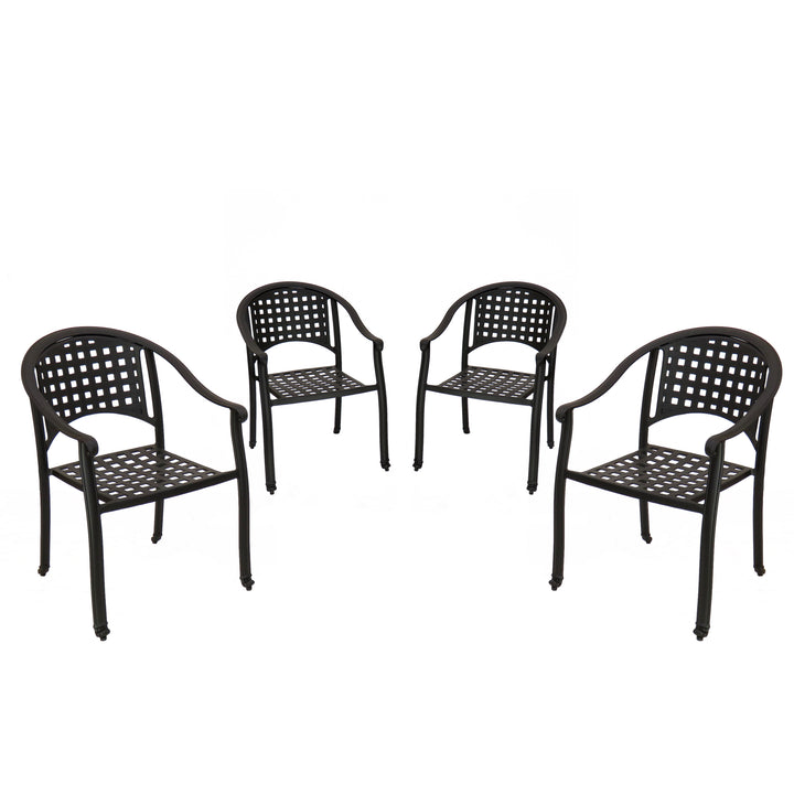 Bourton Collection 4-Piece Cast Aluminum All-Weather Chair Set
