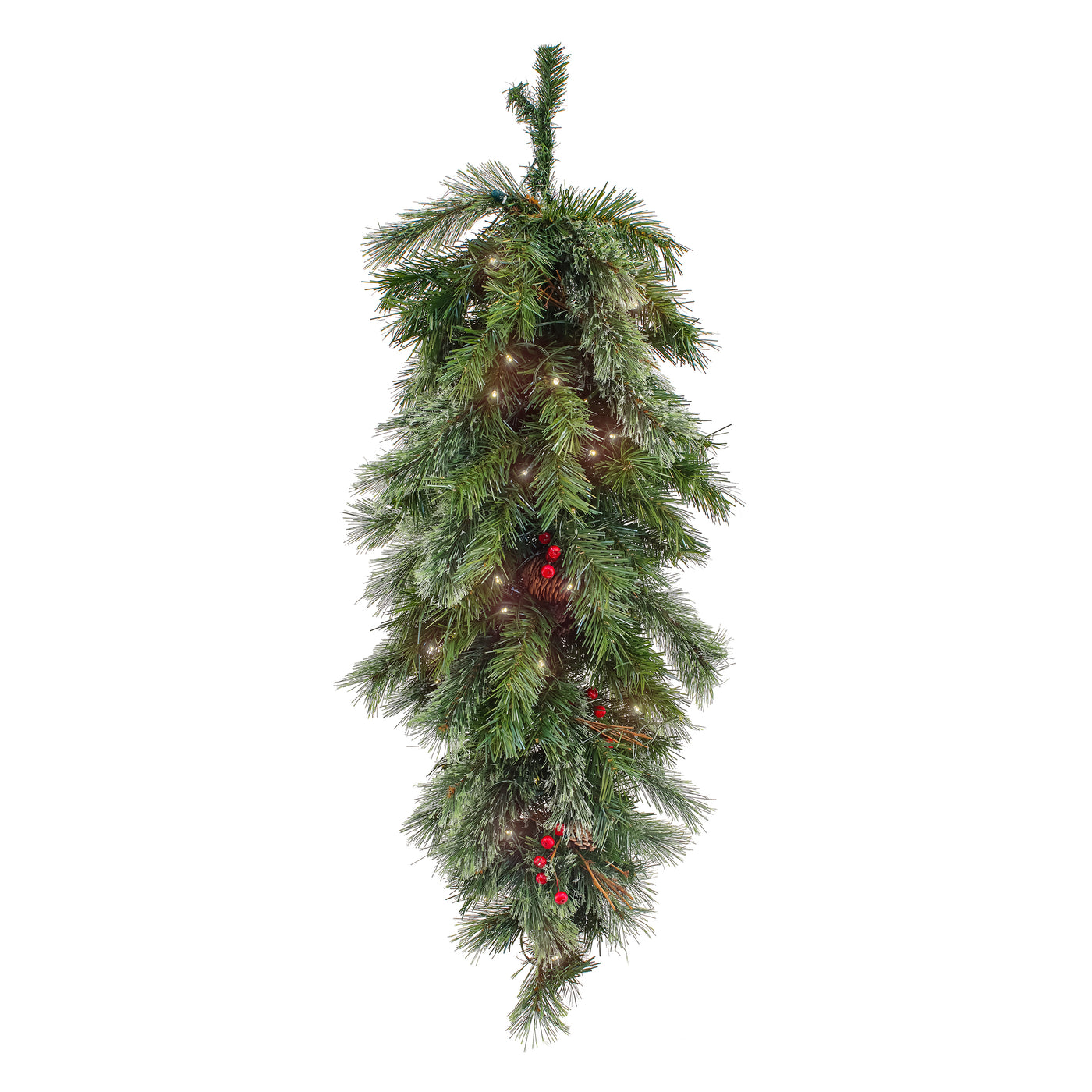 36 in. Pre-Lit Glistening Pine Teardrop with LED Lights - National Tree Company