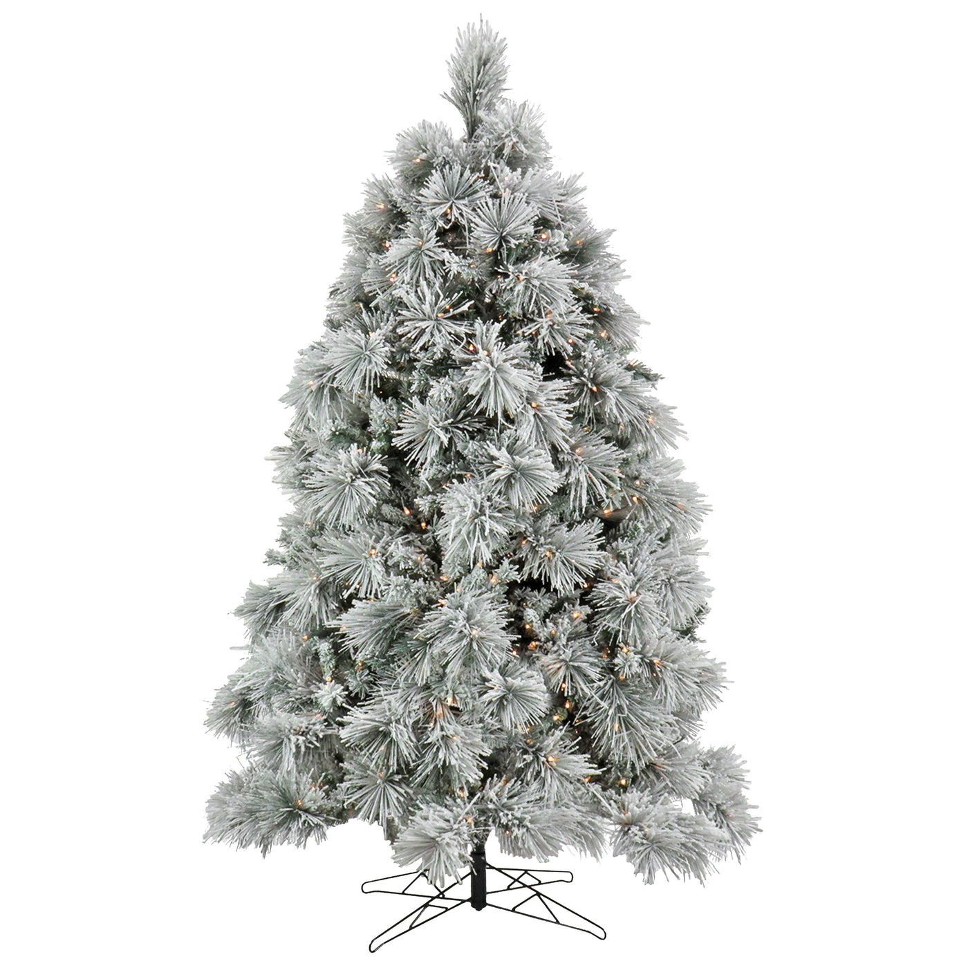 6.5 ft. Pre-Lit Flocked Bavarian Pine Tree - National Tree Company