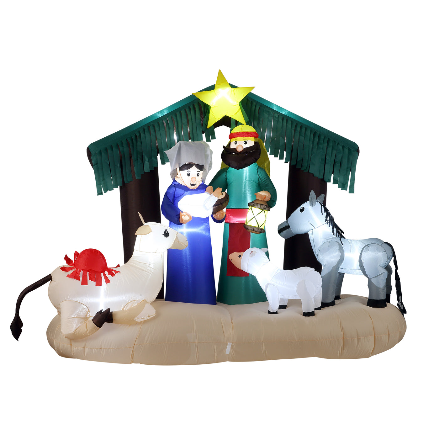 6.5 ft Inflatable Nativity Scene with LED Lights - National Tree Company