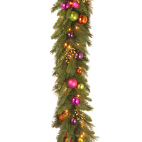 6 ft. Pre-Lit Kaleidoscope Garland with Warm White LED Lights - National Tree Company