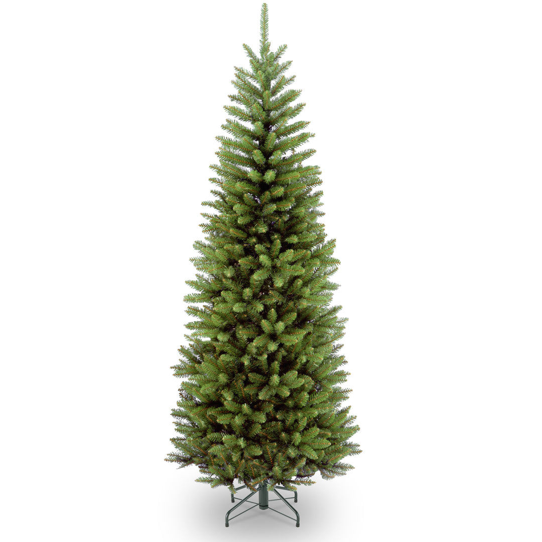 Artificial Slim Christmas Tree, Green, Kingswood Fir, Includes Stand, 6.5 Feet