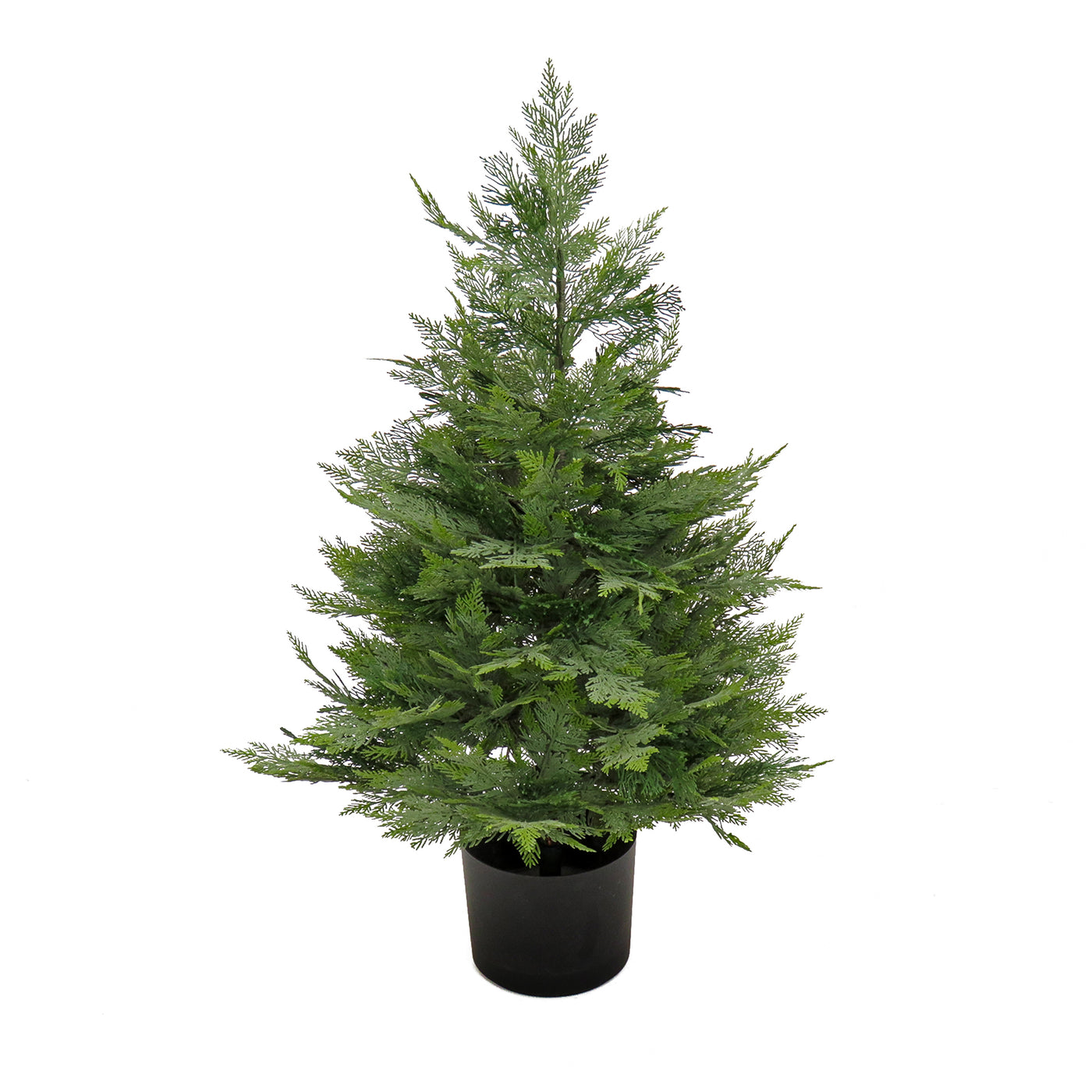 rubber tip christmas tree 3 ft. Cypress Topiary Tree in in Black Plastic Nursery Pot · National Tree Company