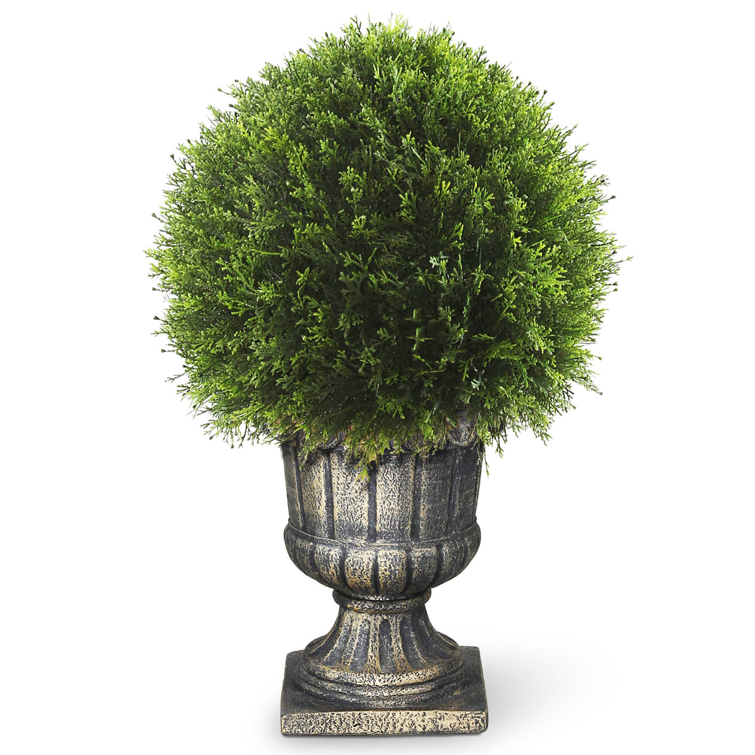 27" Artificial Upright Juniper Ball Topiary