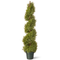 48 in. Artificial Juniper Slim Spiral Tree in Growers Pot - National Tree Company