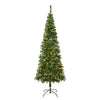 7.5 ft. Pre-Lit Linden Spruce Slim Tree with LED Lights, Plug-In - National Tree Company