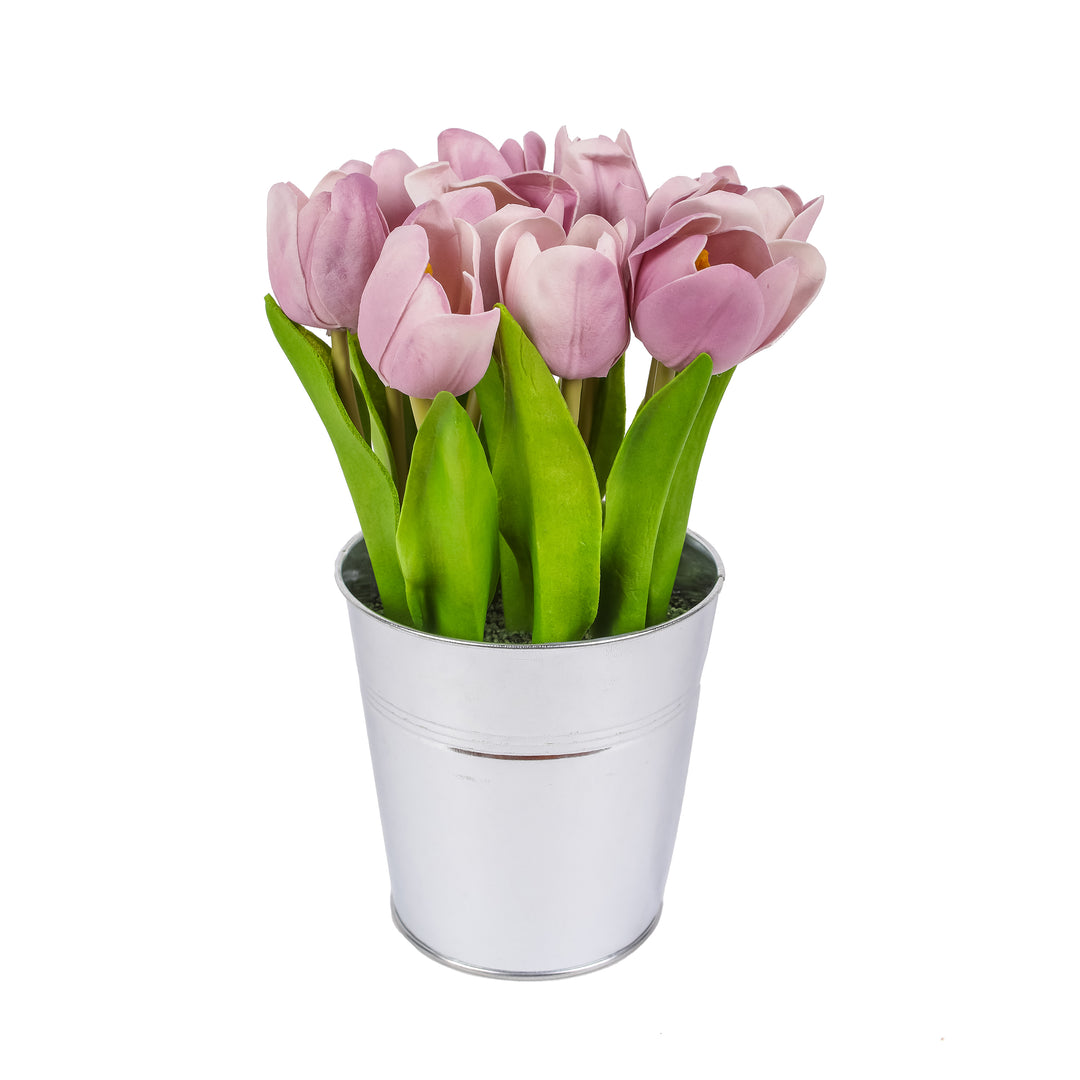 9" Mauve Tulip Bouquet