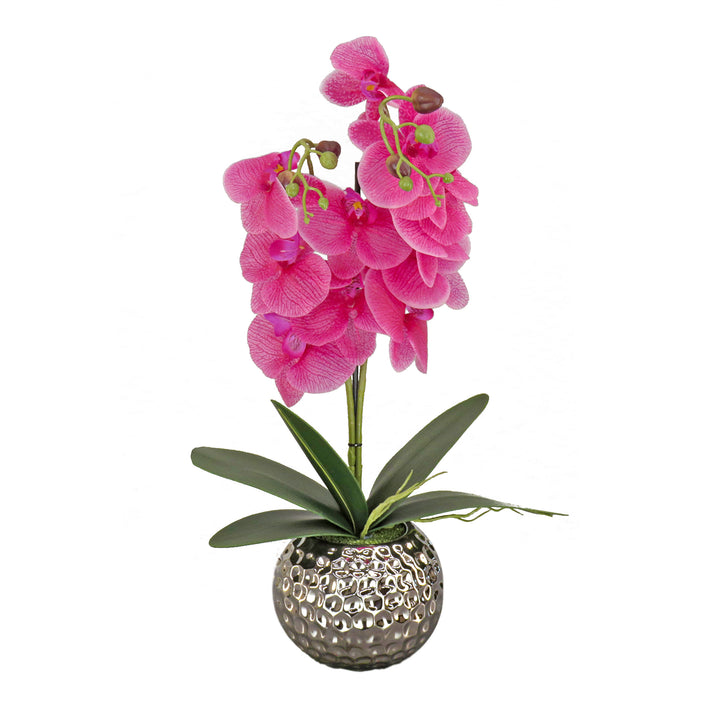 21" Potted Purple Orchid Flower