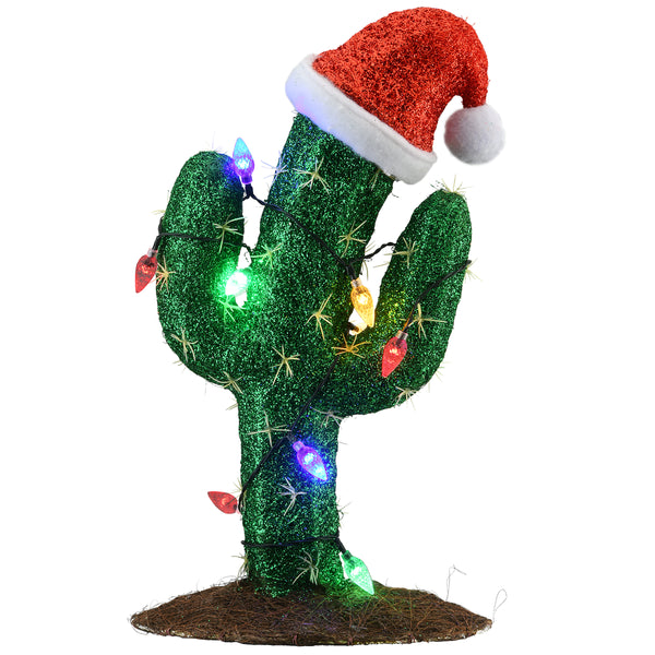 christmas decorated cactus 18 in. Pre-Lit Green Christmas Cactus · National Tree Company