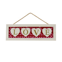 Valentine's 'LOVE' Hanging Wall Decoration, Red, Valentine's Day Collection, 16 Inches - National Tree Company