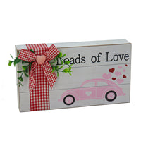 Valentine's 'Loads of Love' Tabletop Decoration, White, Valentine's Day Collection, 9 Inches - National Tree Company