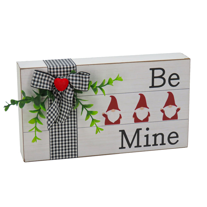 Valentine's 'Be Mine' Tabletop Decoration, White, Valentine's Day Collection, 9 Inches