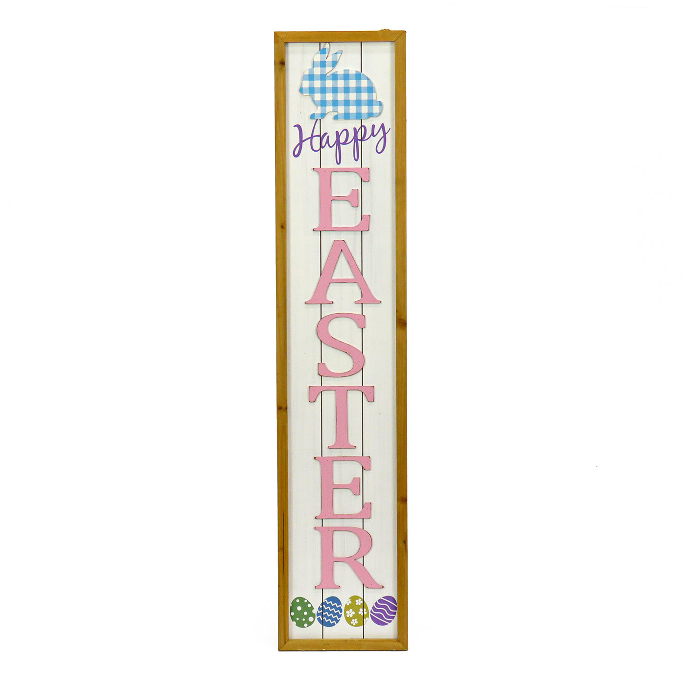 Pink Easter Sign Porch Decoration, Easter Collection, 43 Inches - National Tree Company