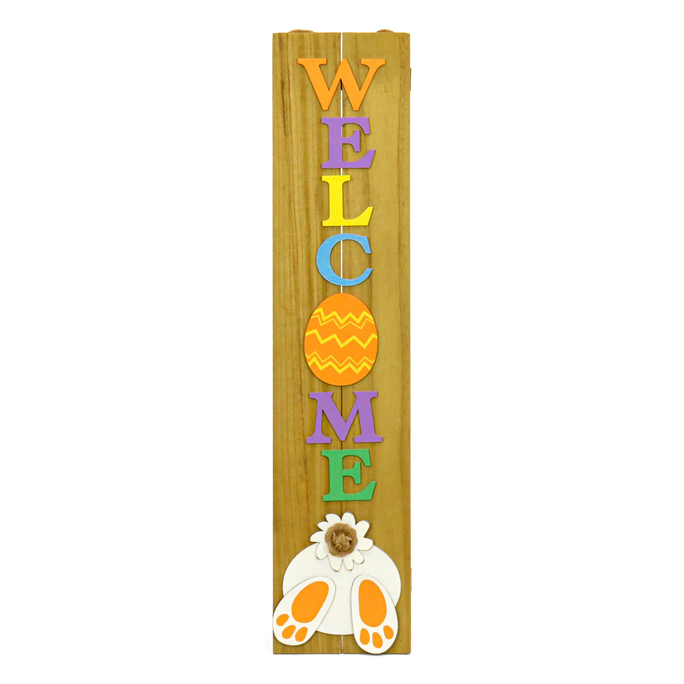 Welcome Easter Sign Porch Decoration, Easter Collection, 43 Inches - National Tree Company