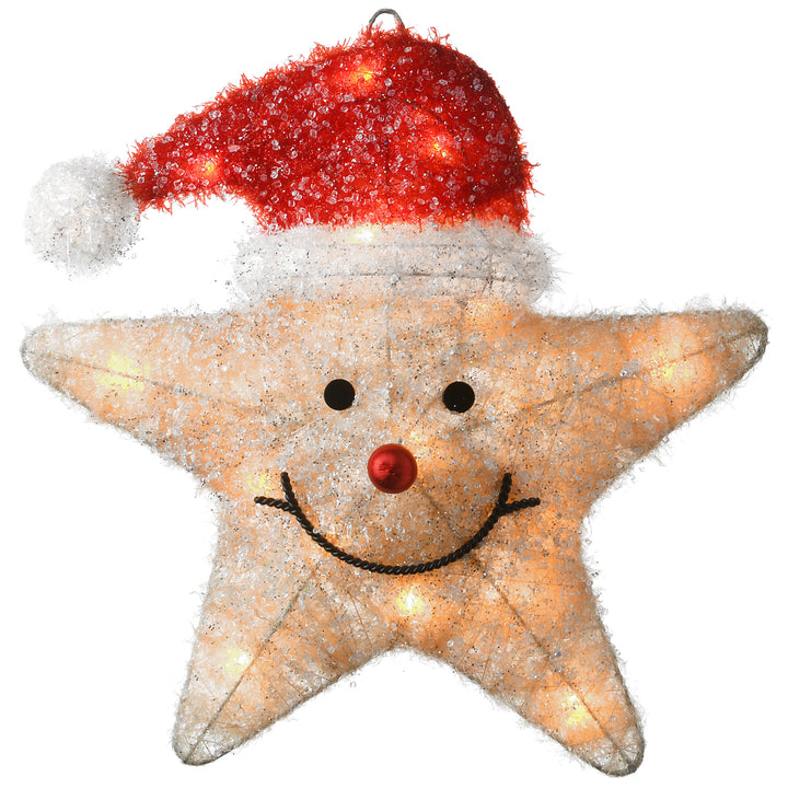 18" Battery Operated Smiling Yellow Star