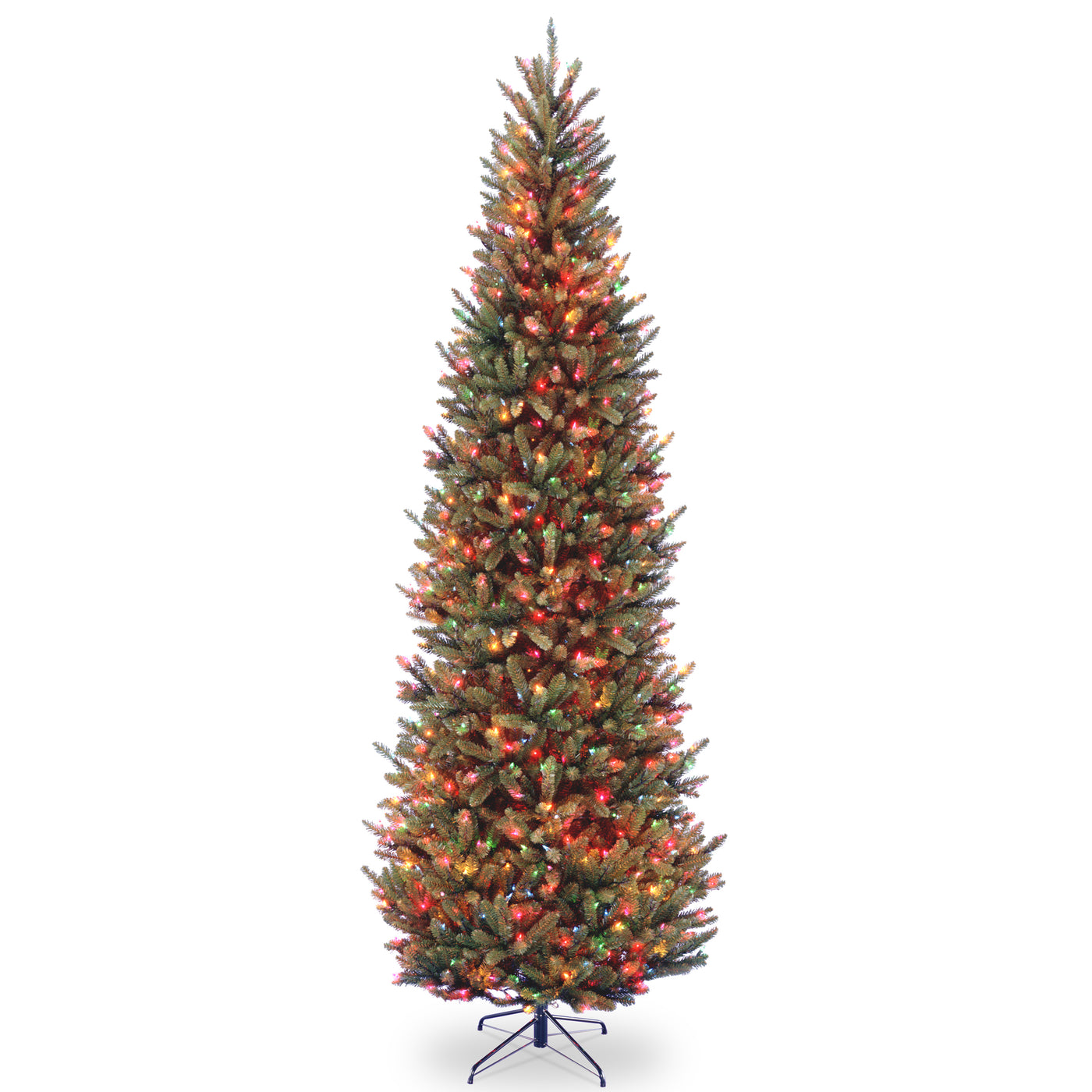 9 ft. Pre-Lit Natural Fraser Fir Slim Tree with Multicolor Lights - National Tree Company