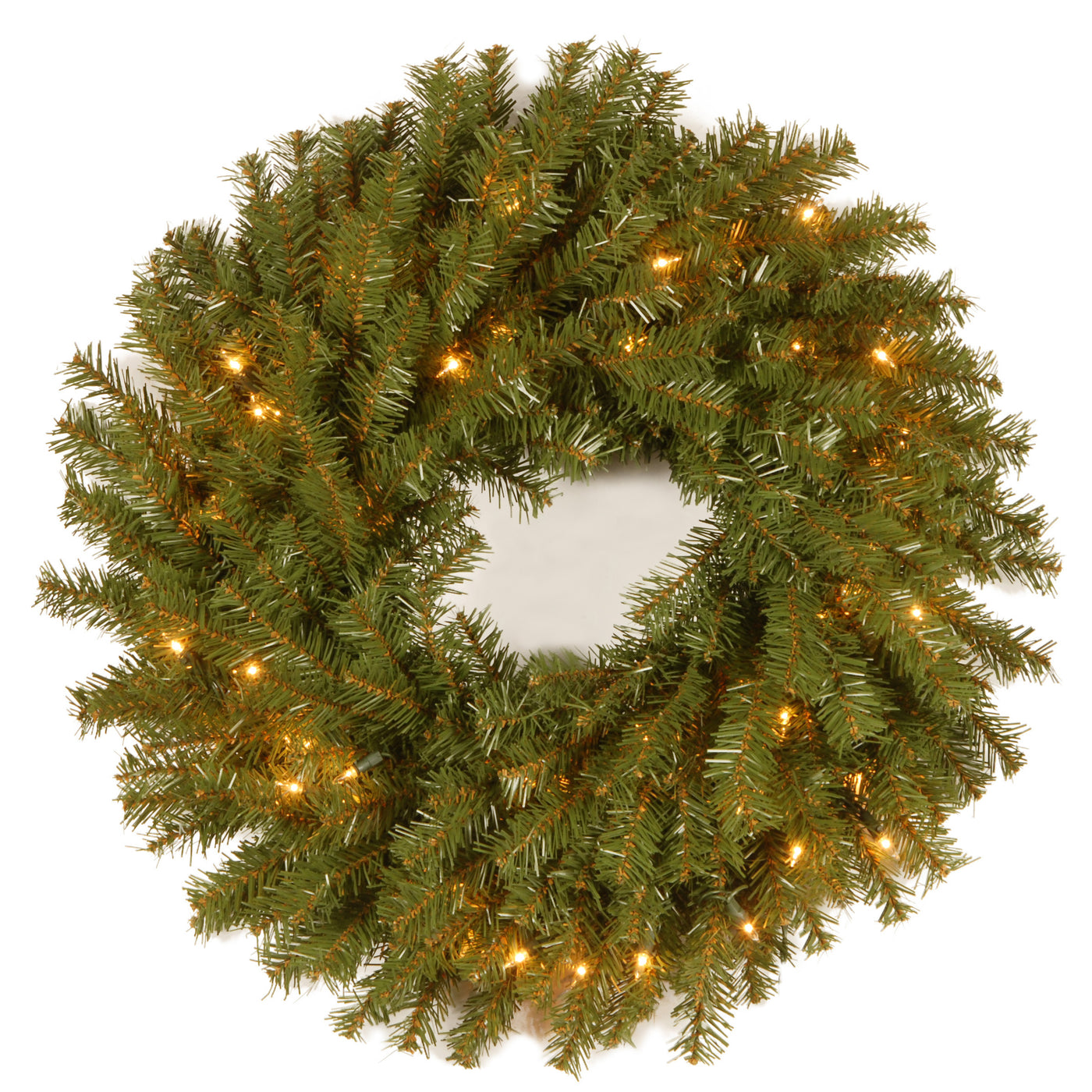 20 in. Pre-Lit Norwood Fir Wreath with Clear Lights - National Tree Company