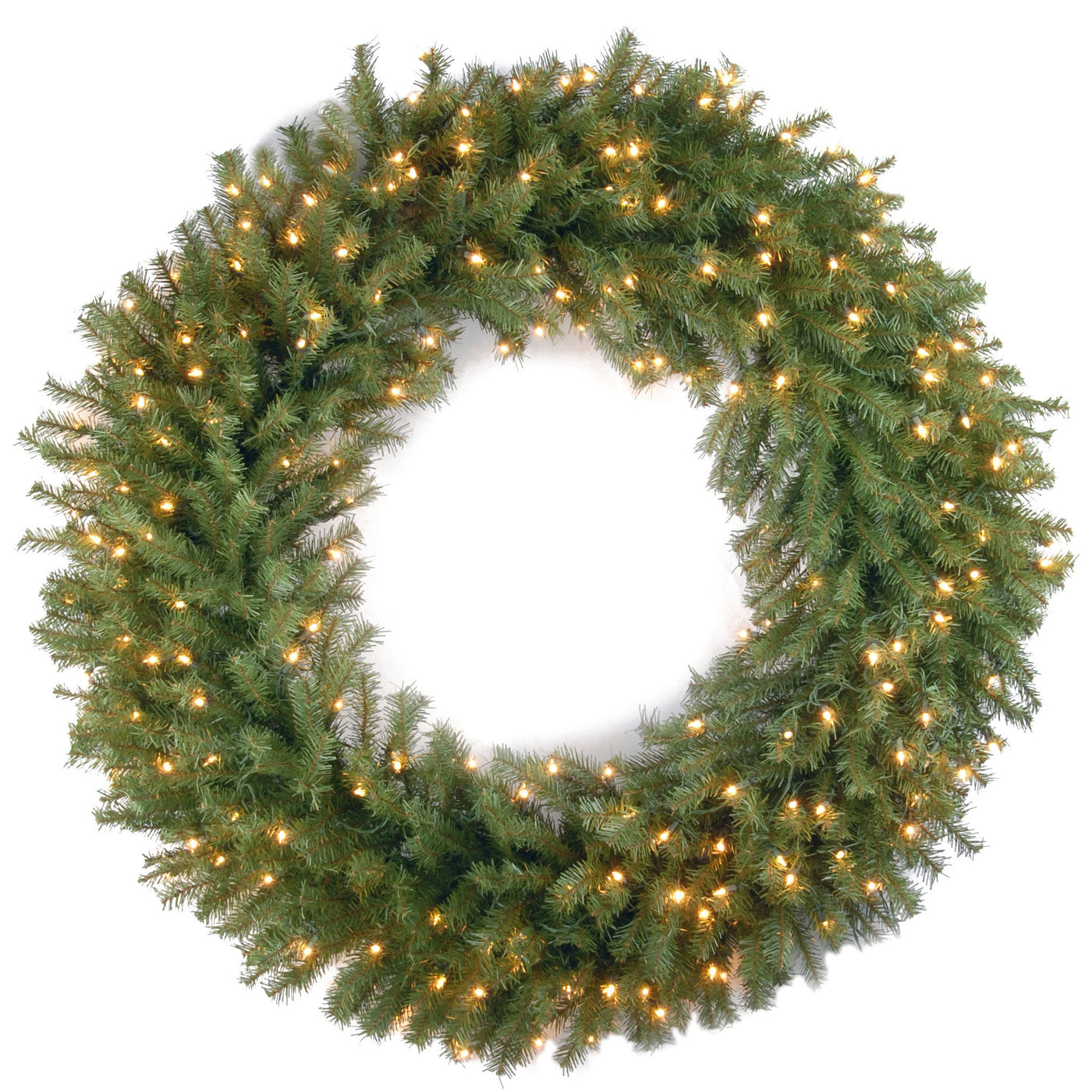 42 in.Pre-Lit Norwood Fir Deluxe Wreath with Clear Lights - National Tree Company