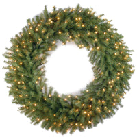 42 in.Pre-Lit Norwood Fir Deluxe Wreath with Clear Lights - National Tree Company