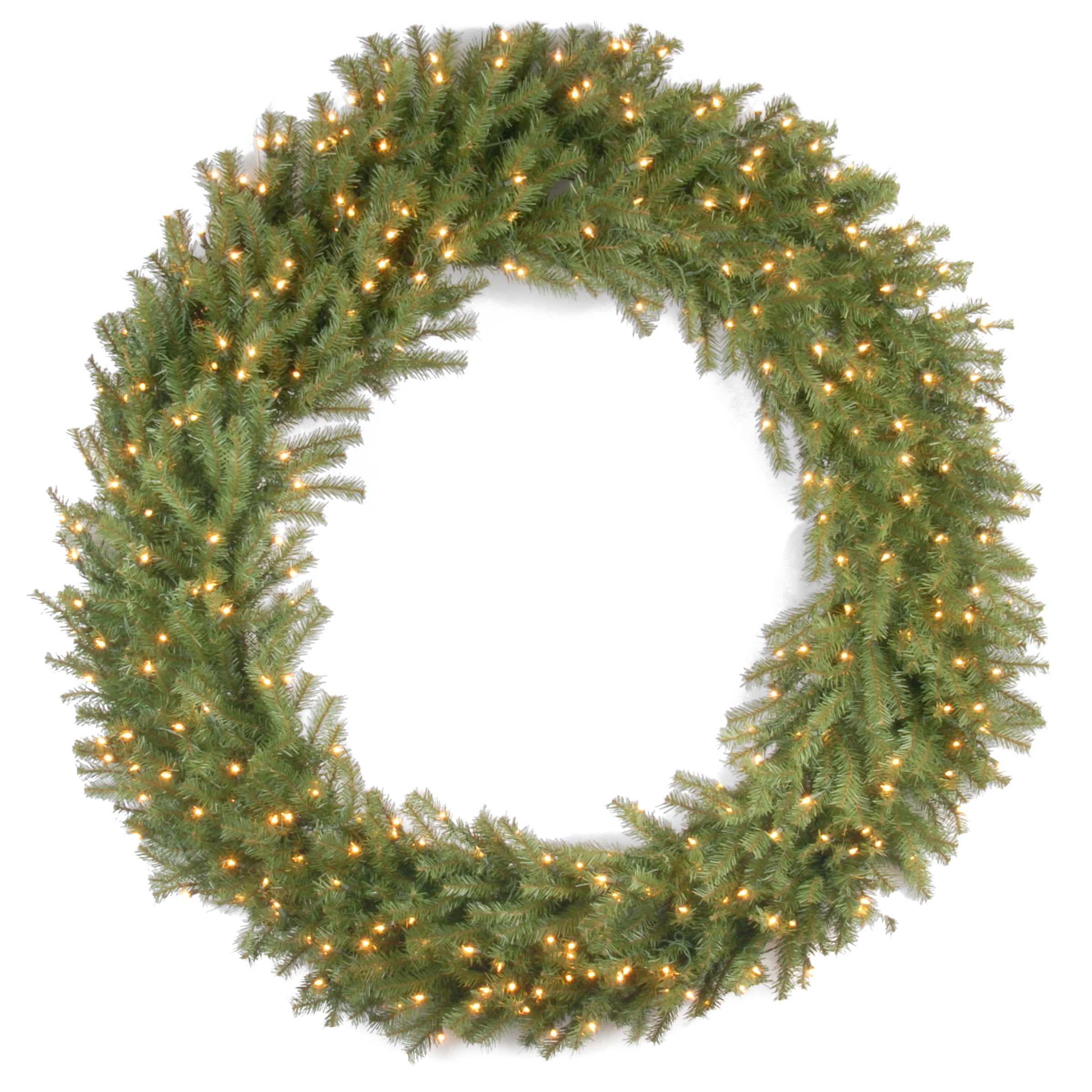 National Tree Company Pre-Lit Artificial Christmas Wreath, Green, Norw