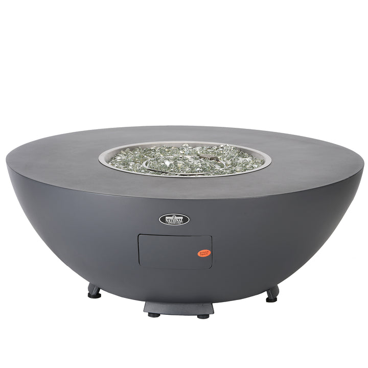 40" Contemporary Round Propane Fire Pit Table