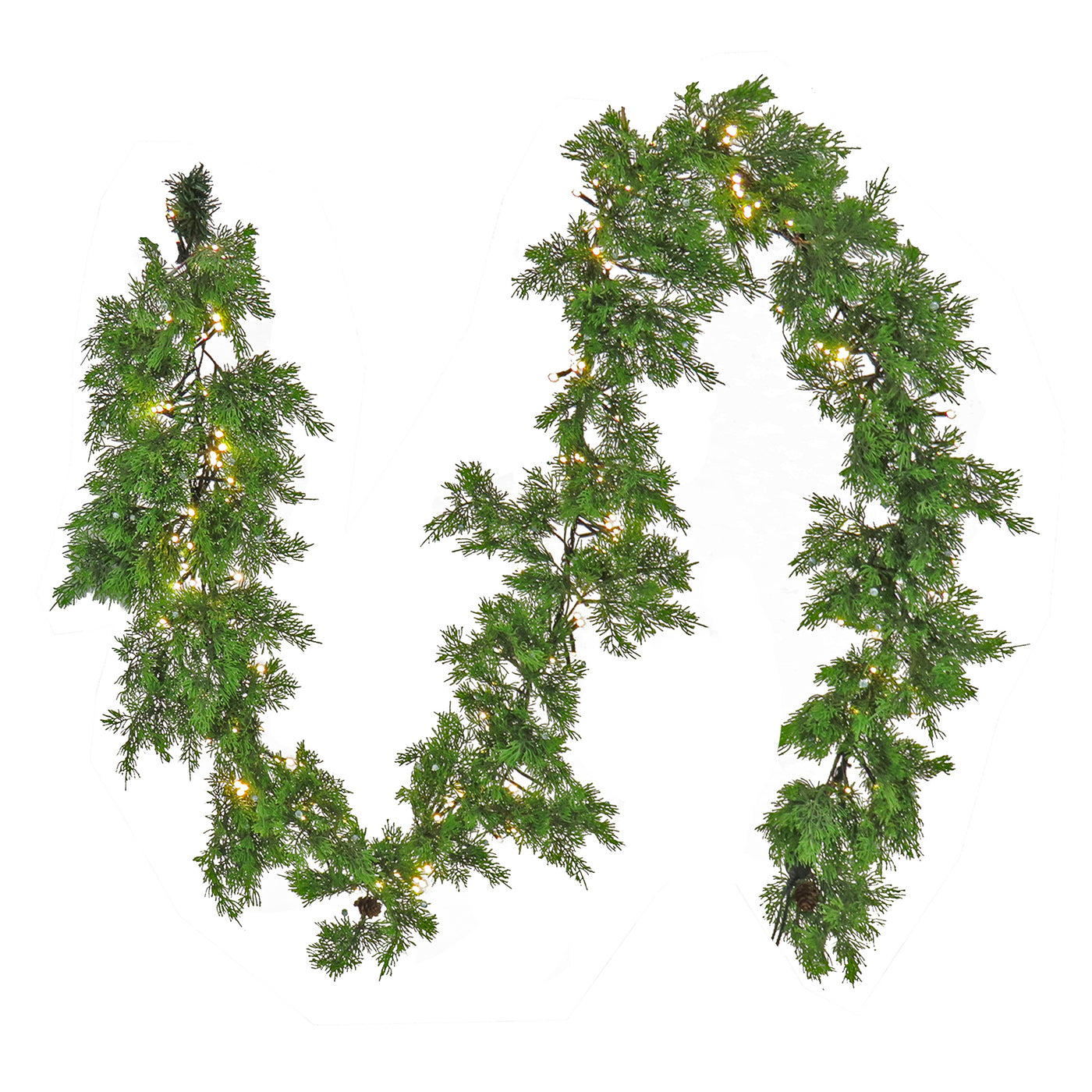 9 ft. Pre-Lit Cedar Garland with Warm White LED Lights - National Tree Company