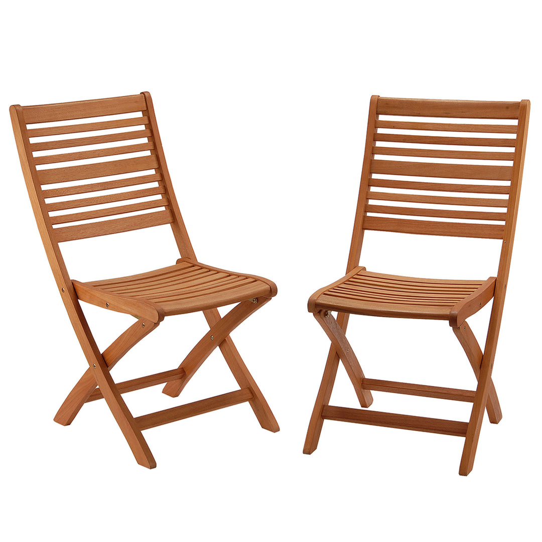 Eucalyptus Grandis Wood Folding Chair, Set of 2