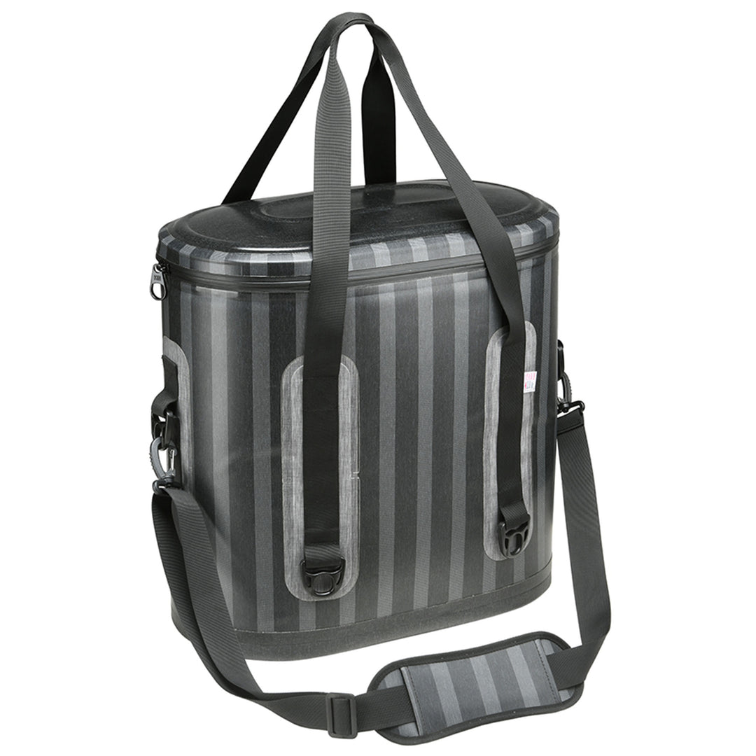 18" Soft Cooler Bag Gray Striped