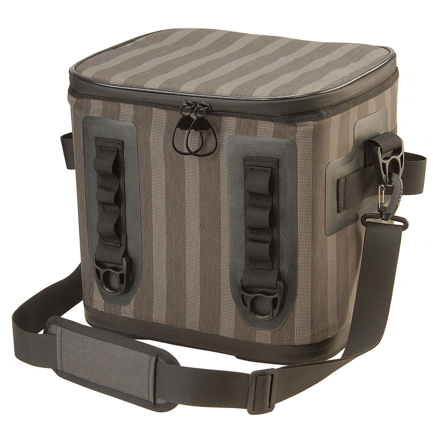 12 in. Soft Cooler Gray Striped - National Tree Company