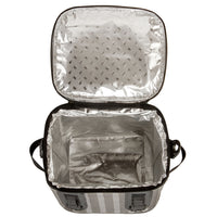 12 in. Soft Cooler Gray Striped - National Tree Company