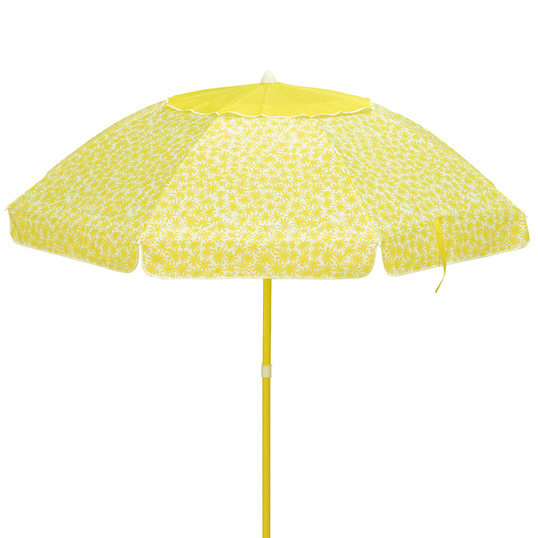 Yellow Flowers Beach Umbrella