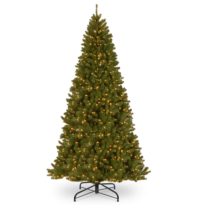 Pre-Lit Artificial Giant Christmas Tree, Green, North Valley Spruce, White Lights, Includes Stand, 10 Feet