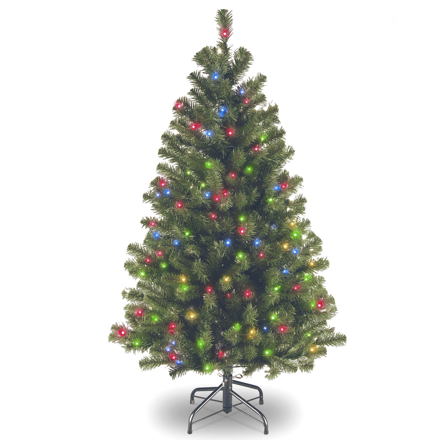 4.5 ft. Pre-Lit North Valley Spruce Tree with Multicolor Lights - National Tree Company