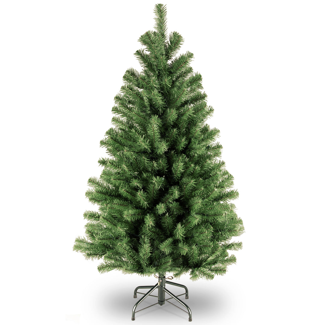 Artificial Full Christmas Tree, Green, North Valley Spruce, Includes Stand, 4 Feet