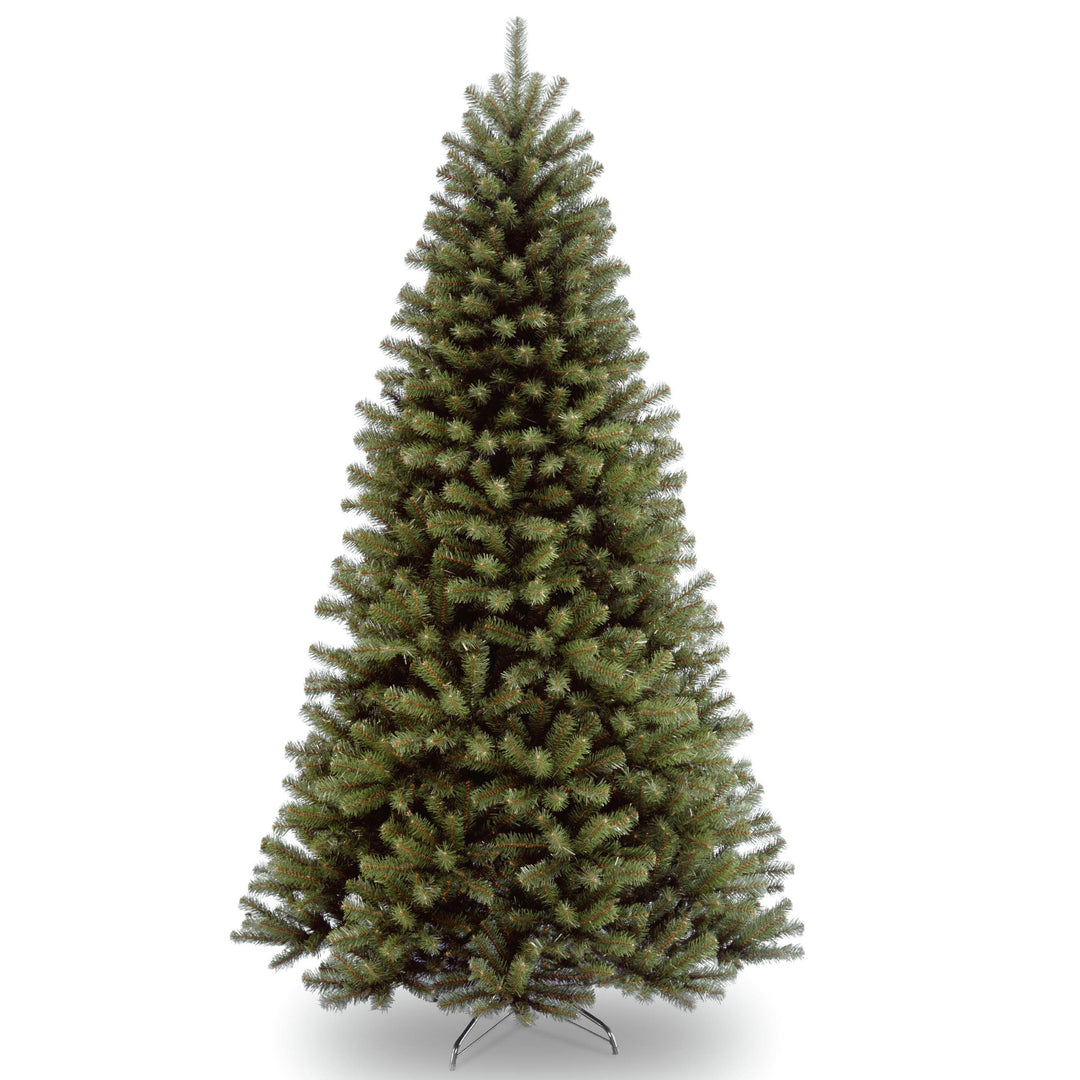Artificial Full Christmas Tree, Green, North Valley Spruce, Includes Stand, 7 feet